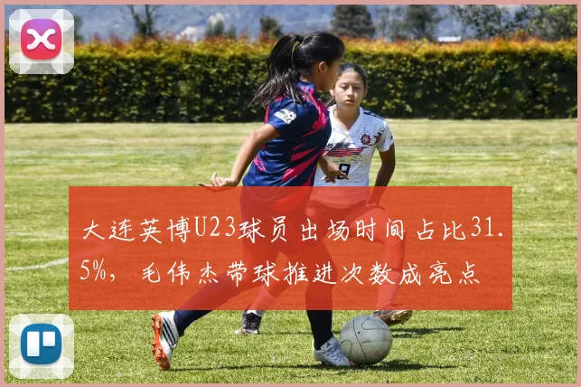 大连英博U23球员出场时间占比31.5%，毛伟杰带球推进次数成亮点